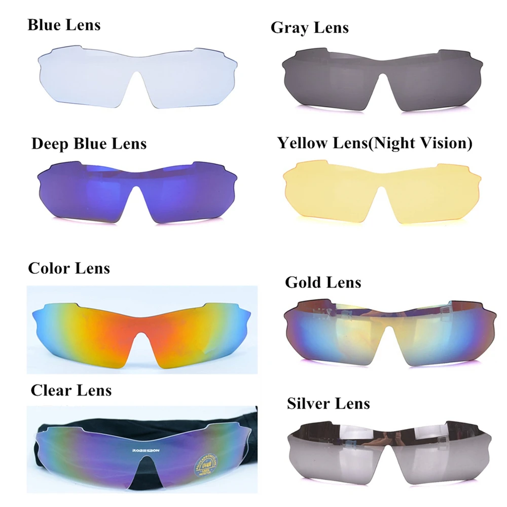 ROBESBON DIY UV400 polarizado hombres mujeres Ciclismo gafas de sol y Marco lente gafas deportes al aire libre de la montaña bicicleta, gafas de Ciclismo