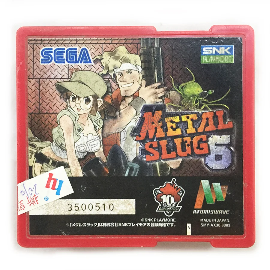 1 шт., Sammy Atomiswave, карточная игра, металлическая Slug 6 SNK SEGA карта,, сделано в Японии, Secondhand