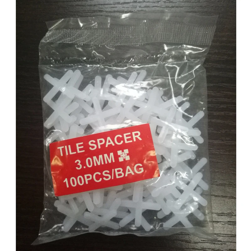 

100pcs 3.0mm Plastic Building Materials Tile Accessories Leveling System Plastic Tile Cross Spacer Ceramic Tilers