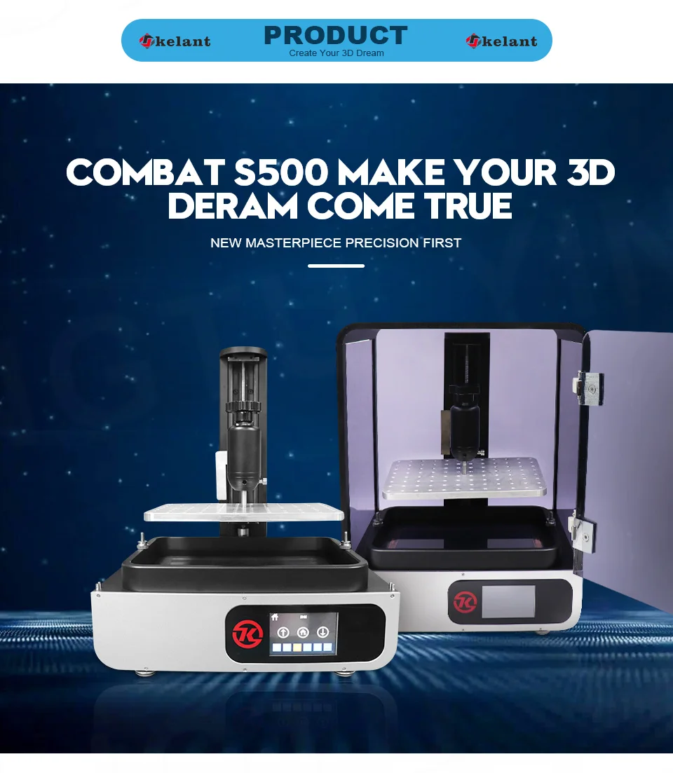 3D принтер Kelant Combat S400 sla CE FCC ROHS 2019 автономный USB/Wi Fi настольный большого размера|3D