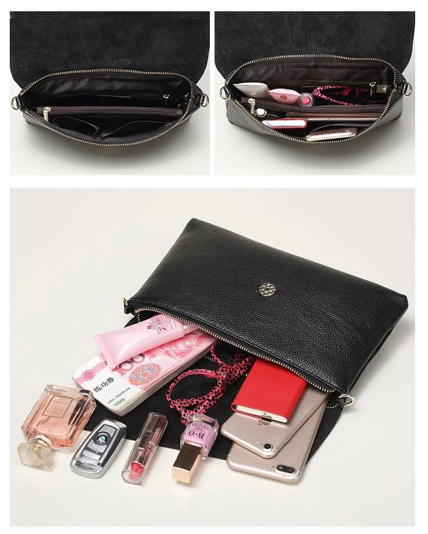 MJ Brand Design Female Bags Natural Genuine Leather Women Crossbody Messenger Bag Real Crocodile Leather Envelope Clutch Bag (9)