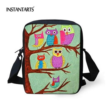 

INSTANTARTS Cute Cartoon Owl Printing Handbags for Children Girls Casual Small Messenger Bags Animal Travel Women Crossbody Bag