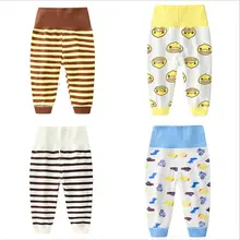 Хлопковые Штаны для младенцев принт мультяшных животных, с вышивкой, милые PP штаны для пижам, брюки Infantil, штаны для малышей
