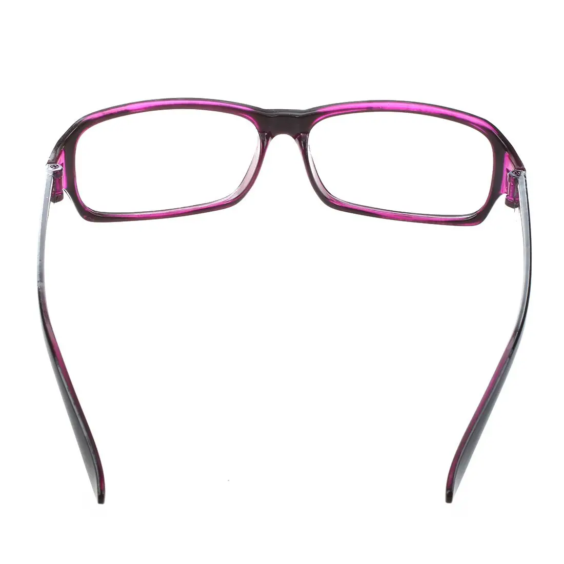Plastic Full Rim Frame Clear Lens Glasses Spectacles Black Purple for Women Man