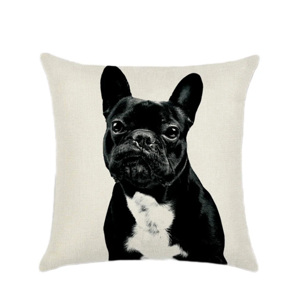 

Bulldog Husky Dog Dachshund Cushion Cotton Linen Pillowcase Decorative Pillows Use For Home Sofa Car Office Almofadas Cojines