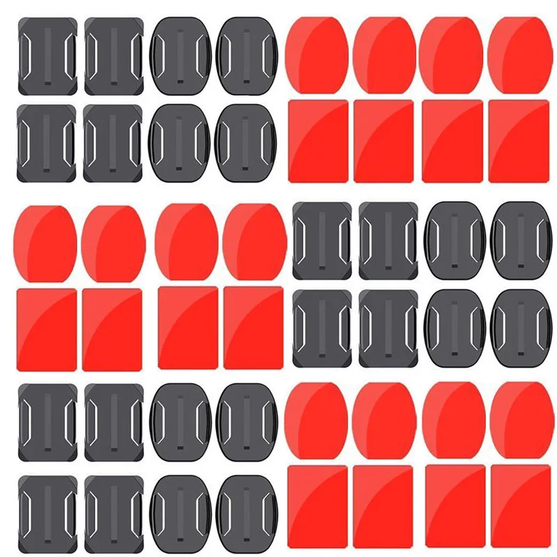 Husiway 48 pcs Plat/Curved Surface mount with Adhesive Sticker Mount for GoPro xiaomi yi camera | Электроника