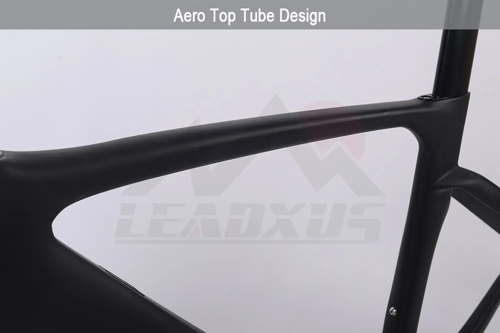 Discount LEADXUS 2019 Newest CLR350X Disc Brakes Aero Carbon Fiber Racing Bicycle Frame Road Aero Racing Bike Frame 46/49/52/54/56/58cm 11