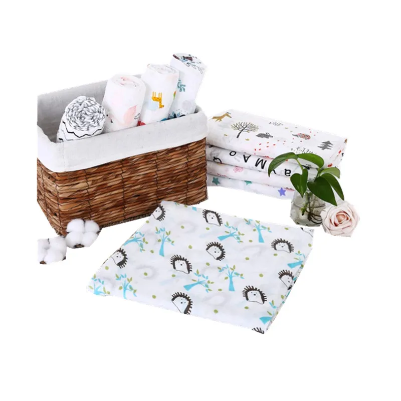 

Muslin Cotton Baby Swaddles Soft Newborn Blankets Play Mat Children Bath Towel Gauze Infant Wrap Sleepsack Stroller Cover