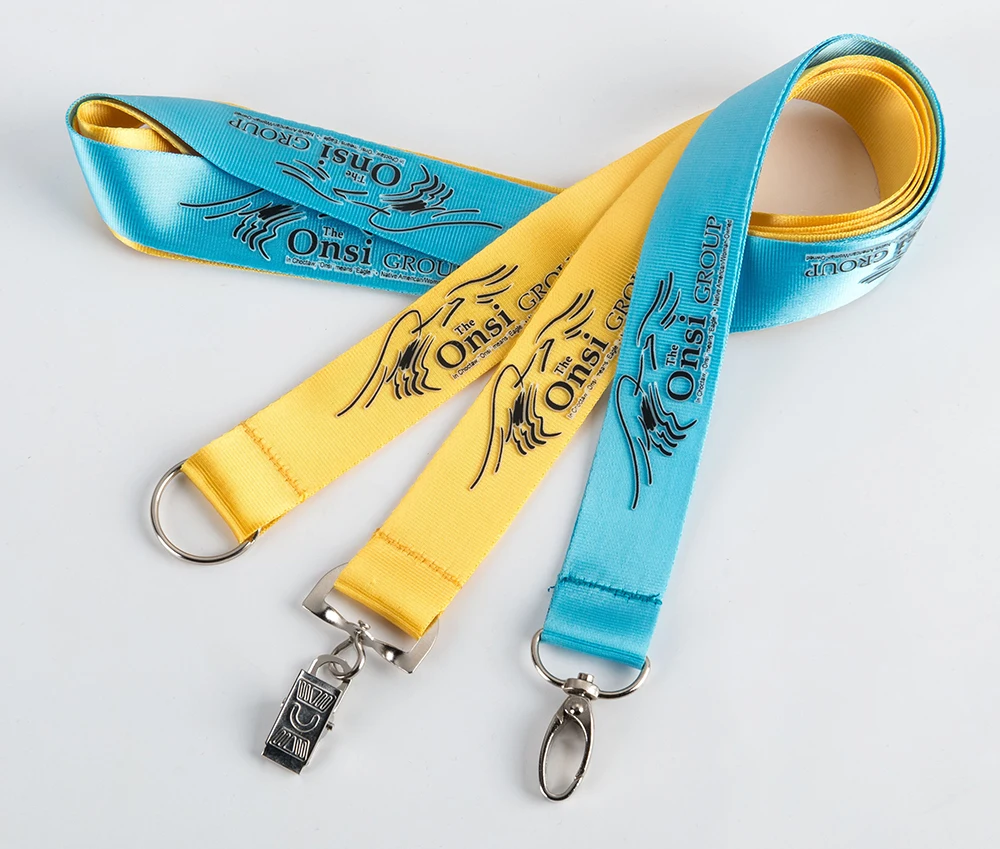 

3D printed Custom polyester neck strap lanyards with metal clips and lanyards for keys