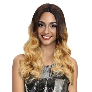 

MAGIC Synthetic Lace Front Wigs For Black Women Loose Wavy Medium Length 20" Afro Lace Wig Synthetic Hair Heat Resistant Fiber
