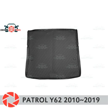 

Trunk mat for Nissan Patrol Y62 2010~2019 trunk floor rugs non slip polyurethane dirt protection interior trunk car styling