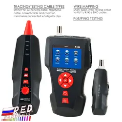 RJ45 RJ11 BNC коаксиальных сети Цифровой walkie talkie кабельный тестер для проверки витой пары, телефонной проводки POE пинг тестер Ethernet, STP/UTP 5E, 6E