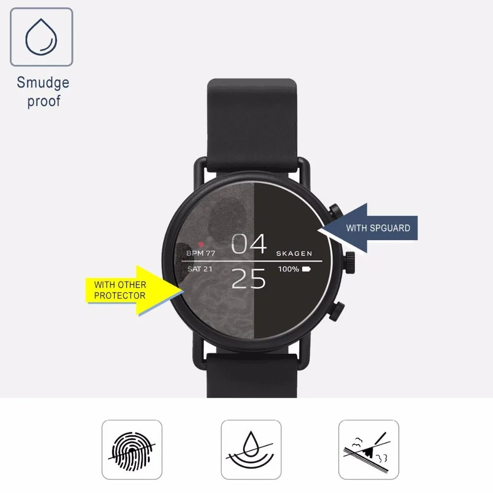 3 шт Защитная пленка для экрана для skgen Falster 2 часы закаленное стекло 9 H 2.5D 0,3 мм против царапин Взрывозащищенная защитная стеклянная пленка