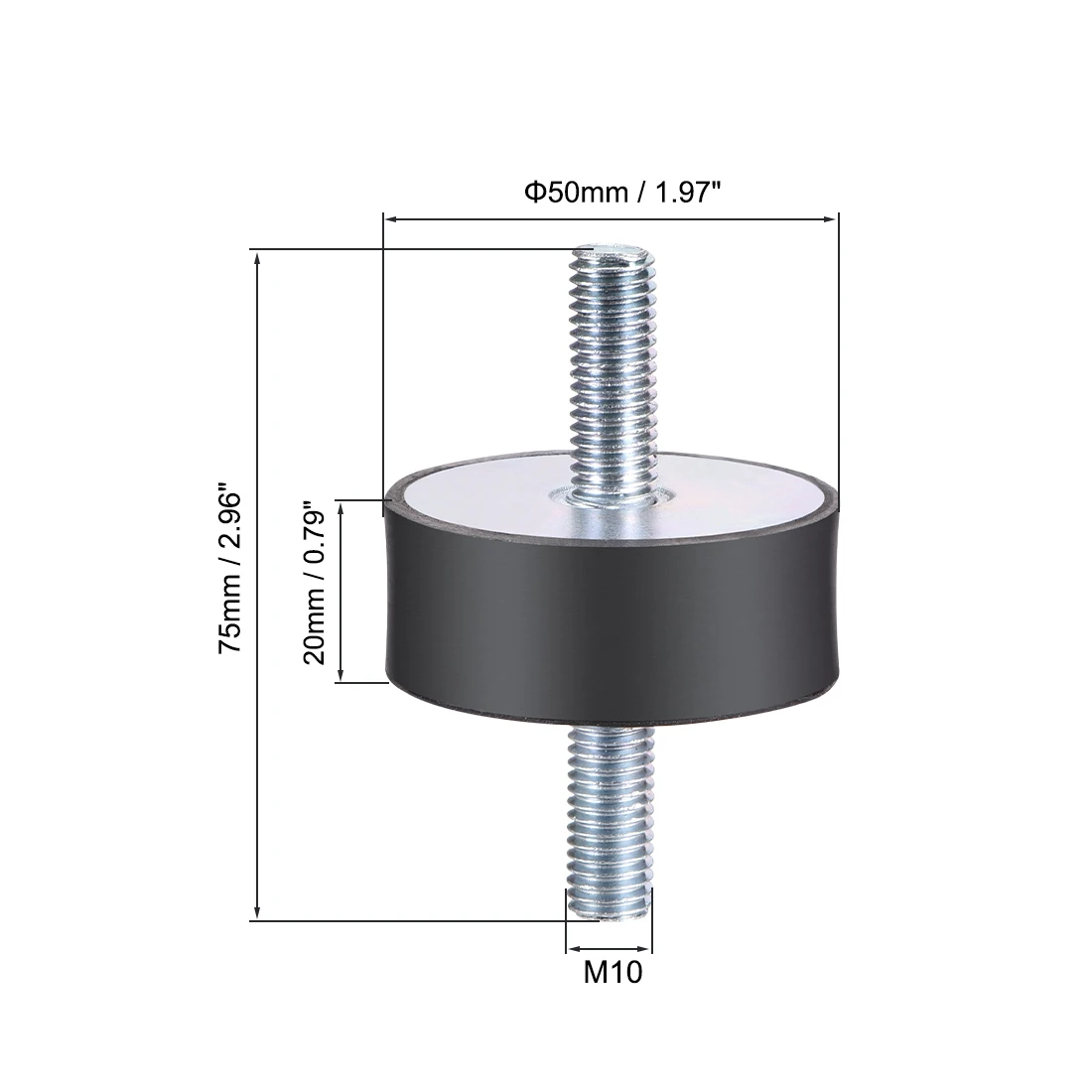 UXCELL резиновые вибрационные крепления M10/12 мужской женский D50xH20/D60xH35/D60xH50/резиновый амортизатор крепление амортизатор с шпильками 1 шт