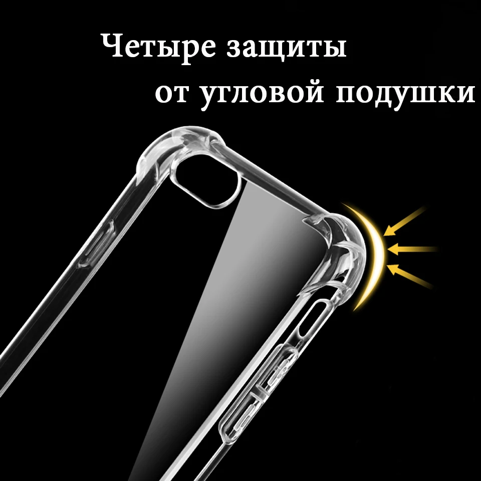 wellzly Transparent Phone Case for iphone case Soft TPU Silicone Case for iPhone x 5 6 7 8 Plus Phone shell protective sleeve