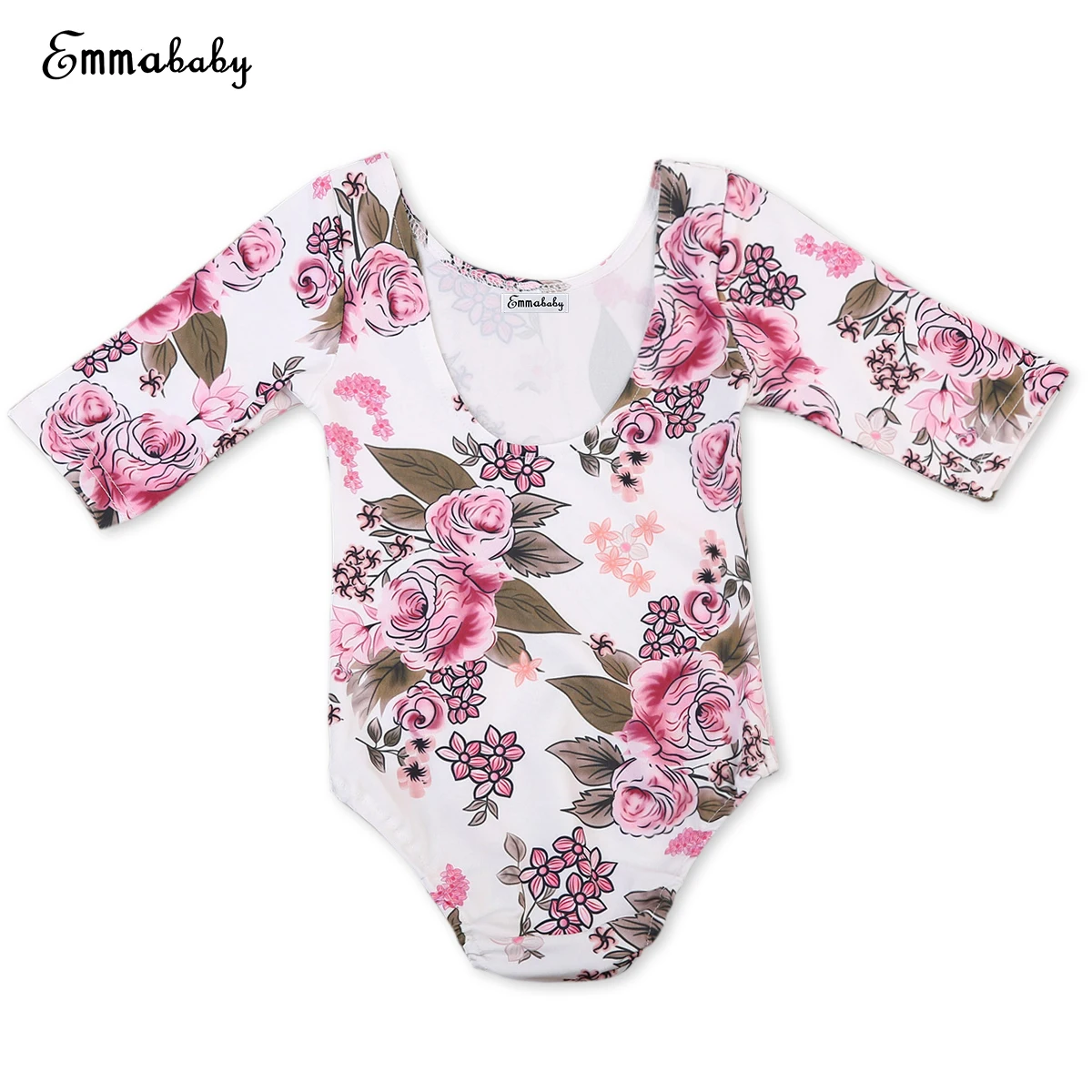 Kids Baby Girls Rompers Toddler Long Sleeve Floral Romper ...