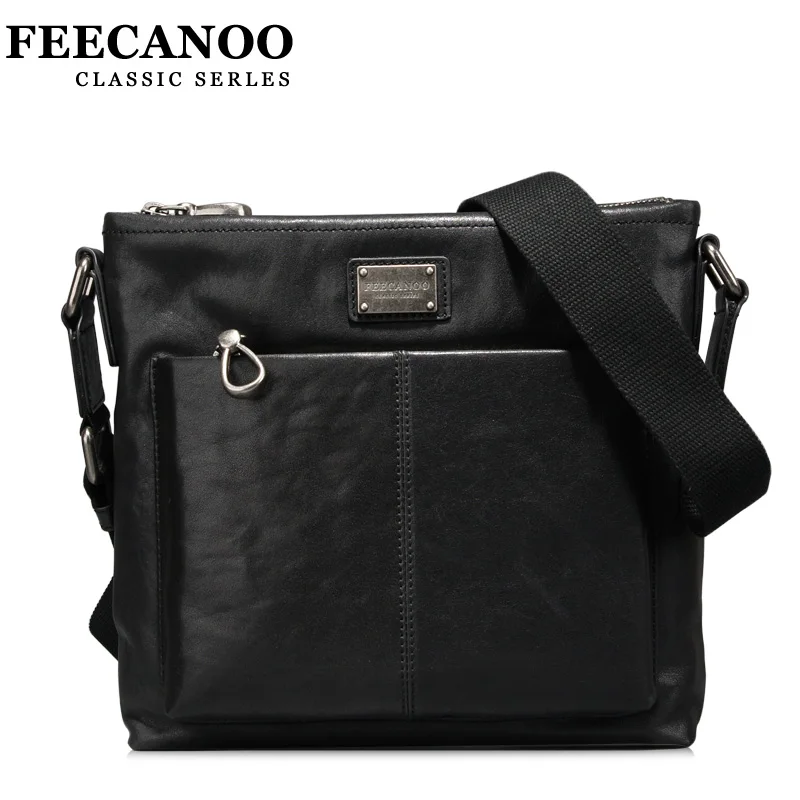 

Feecanoo 2017 new leather shoulder bag man business casual Shoulder Messenger Bag Leather Messenger Bag