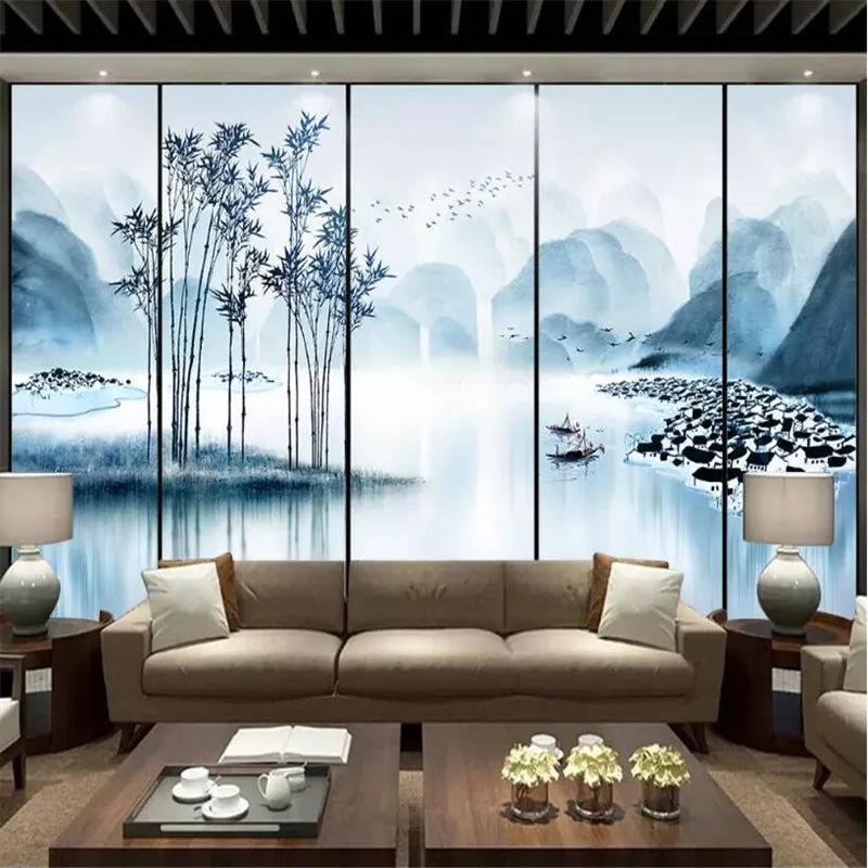 Elegant landscape painting wall background professional production mural factory wholesale wallpaper mural poster photo wall Elegant landscape painting wall background professional production mural factory wholesale wallpaper mural poster photo wall