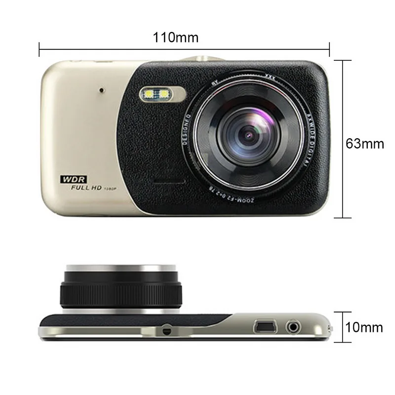 

Driving Recorder (including 32G Memory Card) Dual Lens Infrared Night Vision 4.0 Inch IPS Large Screen HD-1 Set
