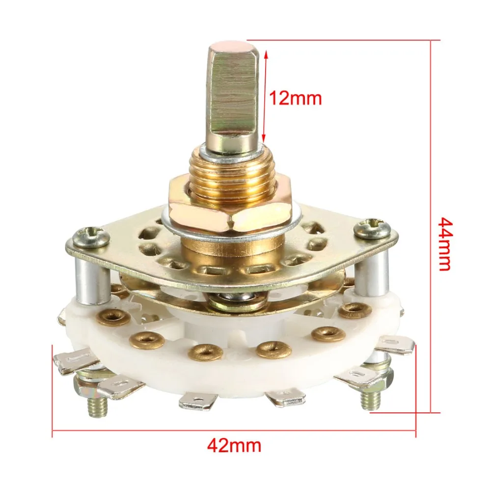 UXCELL 8/10/12Pin 1/2 Pole Switch 4/5/7/11 положение выберите стол однослойный диапазон