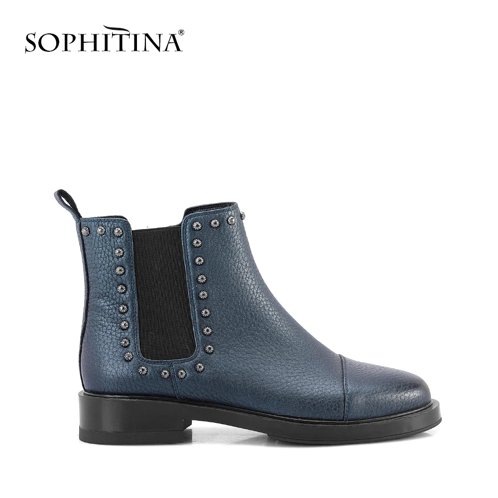 SOPHITINA/ботильоны на молнии Новинка 2019 года модная женская обувь из натуральной