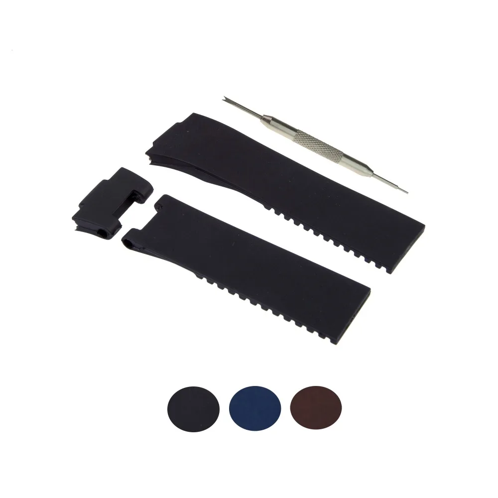 

MDNEN 12x25mm Watch Band Replacement Strap Fits For Ulysse Nardin Marine Diver + Tool