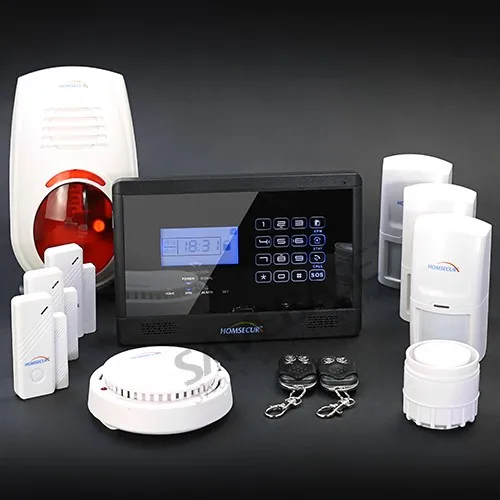 

HOMSECUR LCD Wireless GSM Home Security Burglar Alarm System With SOS Intercom 4 kits for Choice