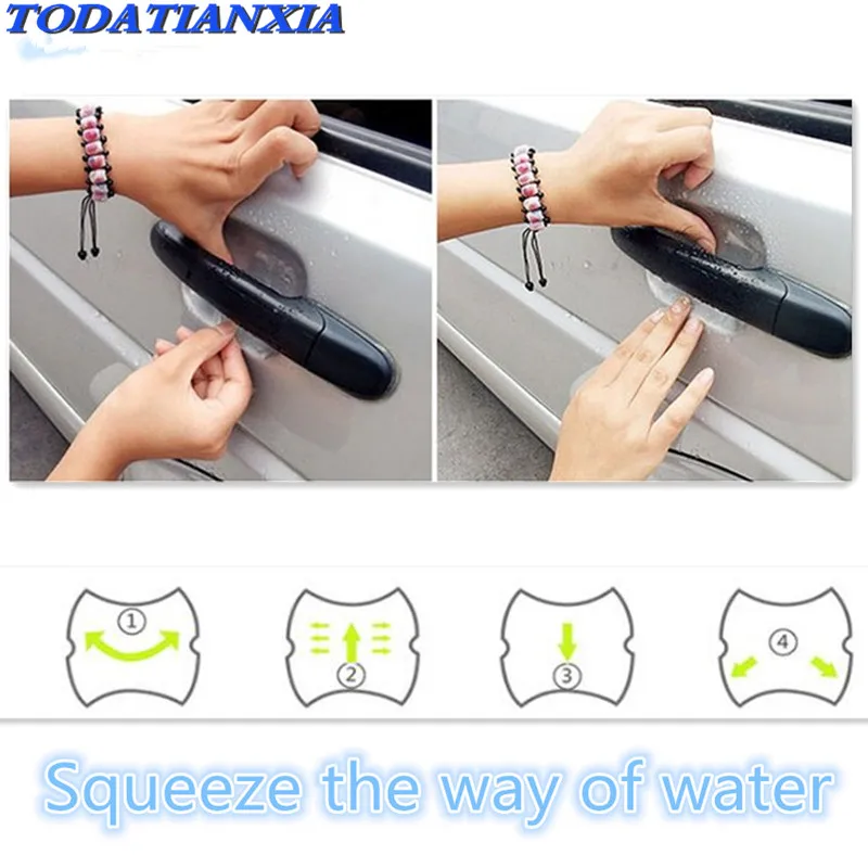 car door Handle Protection Film Sticker FOR skoda octavia a5 skoda rapid skoda octavia a7 lancer x polo sedan for mazda cx-5