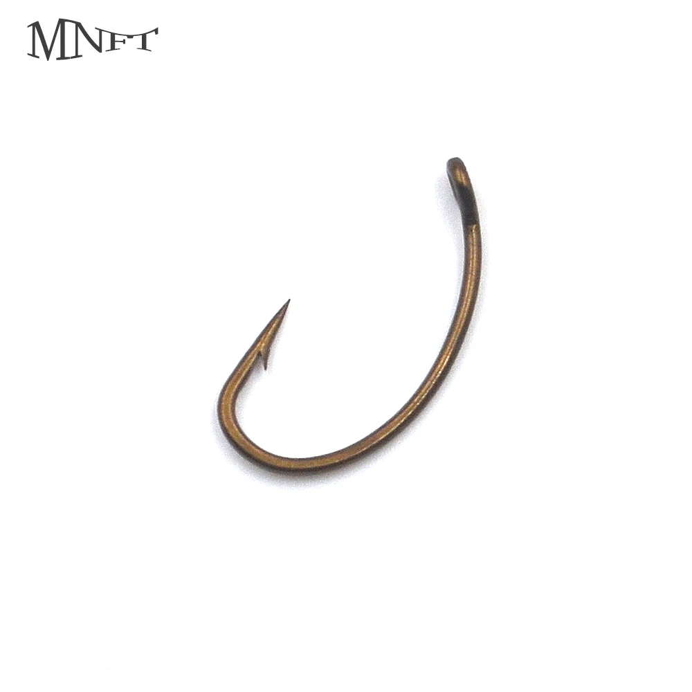 

MNFT 30pcs Bronzer Sharp Fly Hook Nymph Bug Pupae Larvae Caddis Fly Tying Fish Hooks #8 #10 #12 #14
