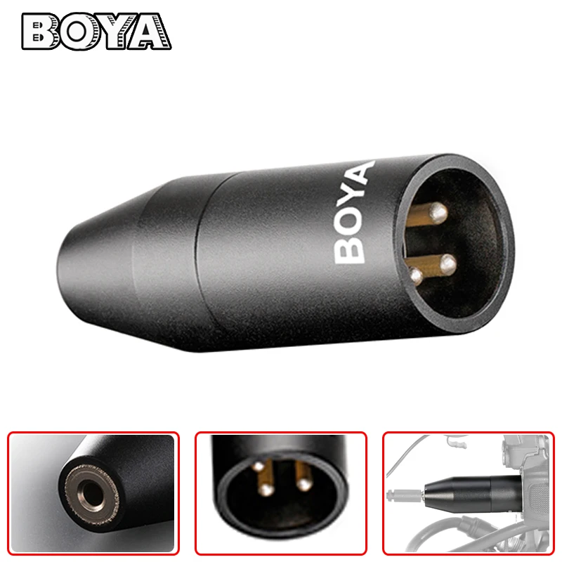 BOYA 35C XLR адаптер конвертировать мм 3 5 мини джек вход для мужчин выход sony Panasonic