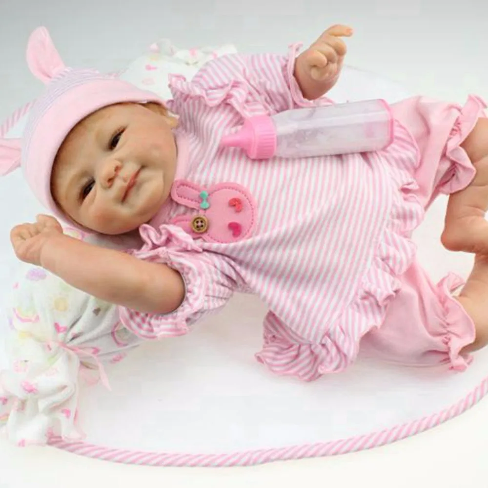 NPKCOLLECTION 42cm Full Body Soft Baby Doll Kids Babe Reborn Baby Doll
