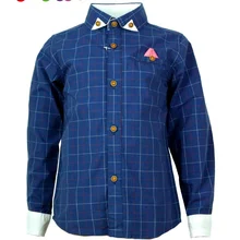 Рубашка в клетку для мальчиков; детская одежда для детей; коллекция года; летняя детская рубашка в клетку