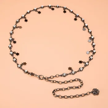 

belts for women fashion thin waist belt decoration dress ceinture femme Punk style chain belt White shirt ladies belts