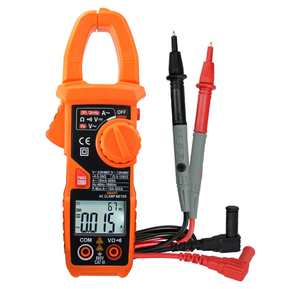 

High-precision Digital Clamp Meter Smart Multimeter 6000 Counts Auto Scan Anti-burn Auto Range AC/DC Voltage ACA NCV Tester