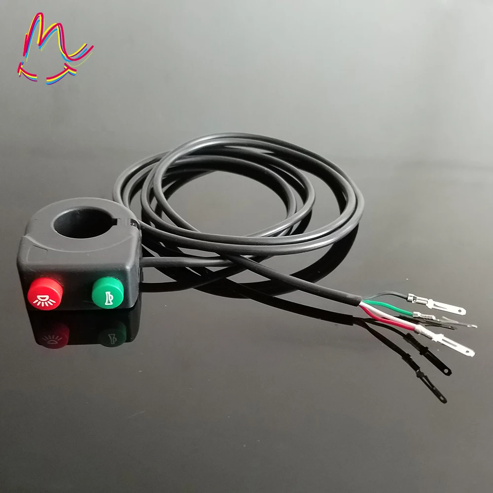 Scooter Bike Quad ATV Horn Head Light Switch Black ON Off 12V Motorcycle HeadLight Switchin