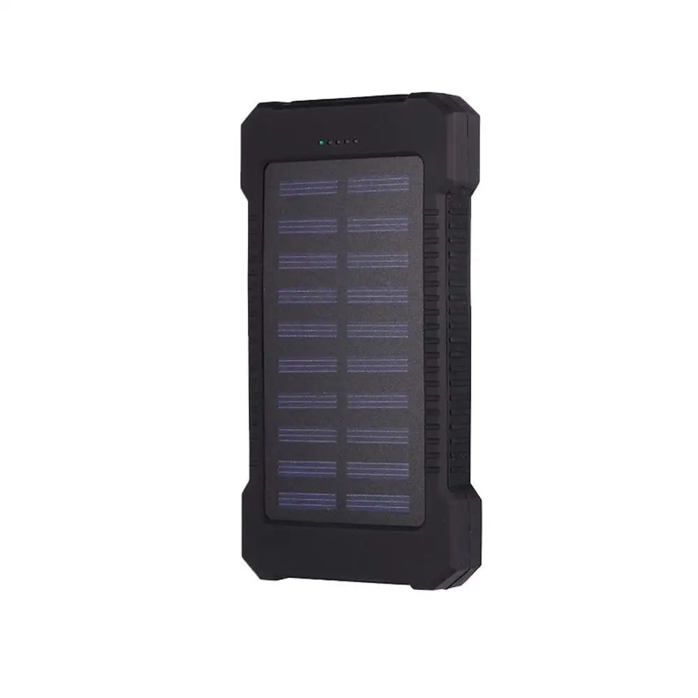 Солнечная зарядка 30000 мАч 10000 мАч портативное зарядное устройство Внешнее зарядное устройство банк питания Зарядка повербанк для Xiaomi Mi huawei - Цвет: black  10000mah
