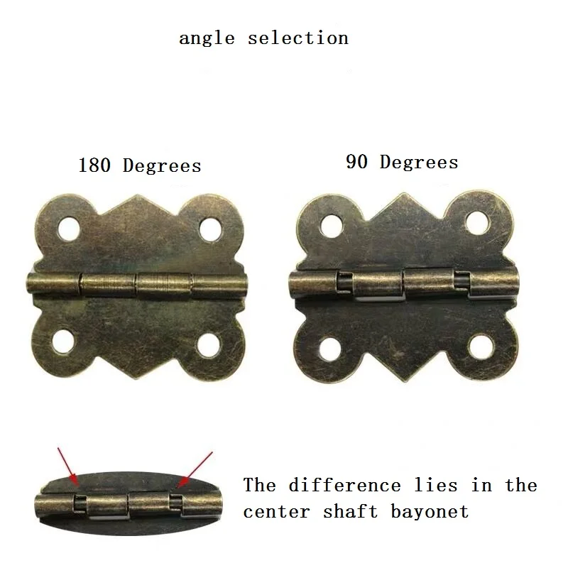 30 шт 30 мм* 25 мм мини дверь крыло бабочки петли шкафчика Выдвижная шкатулка для украшений петля для мебели оборудования