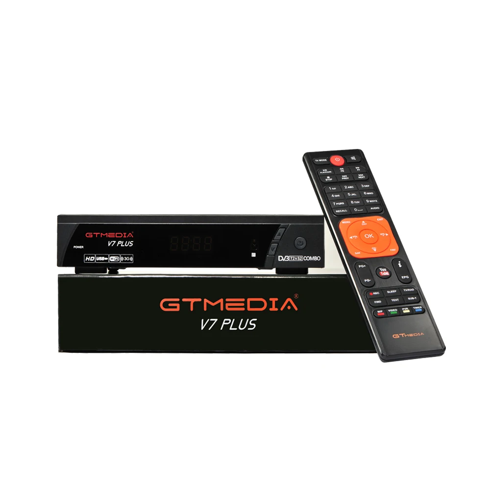 GTMEDIA V7 PLUS DVB-S2 H.265 DVB-T2 спутниковый ресивер декодер наземного HD tv box Wifi Biss vu конвертер рецептор Cccam 1080P