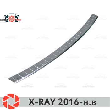

For Lada X-Ray 2016- guard protection plate on rear bumper sill car styling decoration scuff panel accessories molding
