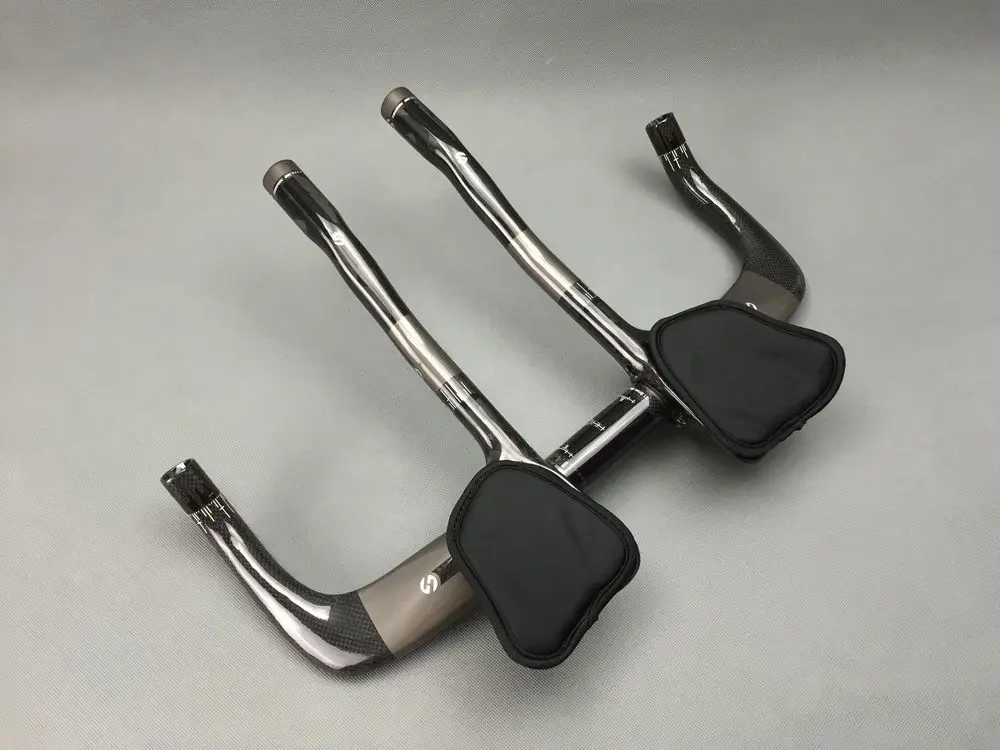 TOSEEK Carbon Road Triathlon Time Trial TT Bike Handlebar Rest Bar SET Glossy Finishing