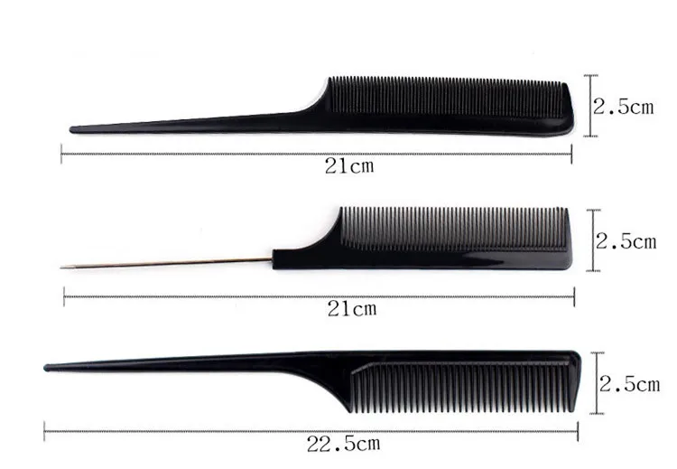 10 шт., набор расчесок, черная профессиональная расческа для волос, расческа для салона, парикмахерские гребни, расческа для волос, инструмент для укладки волос