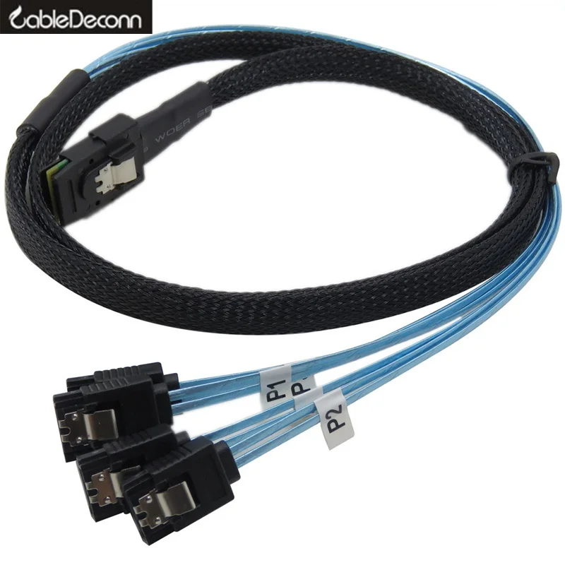 

sas to sata cable Mini SAS 4i SFF-8087 36P 36-Pin Male to Reverse 4 SATA 7-Pin Splitter Adapter Cable 1M