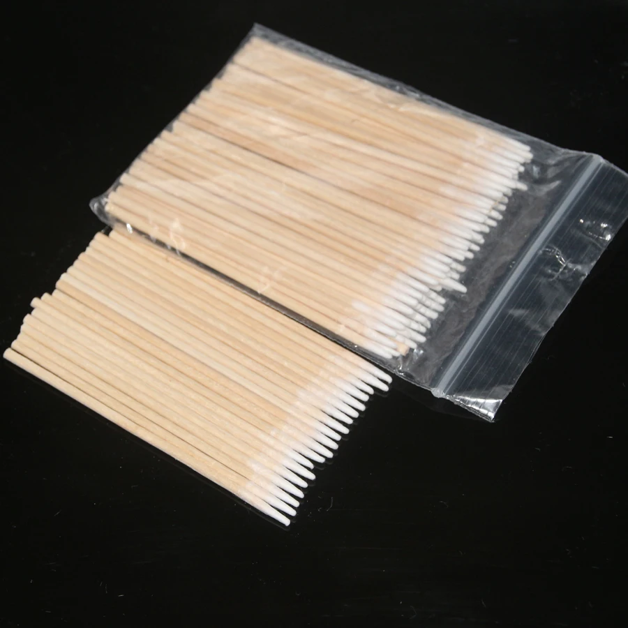 1000 шт одноразовые медицинские деревянные ватные тампоны микро щетки для наращивания ресниц микроблейдинг поставки