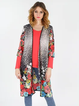 

Cardigan open spotted with flower Printing