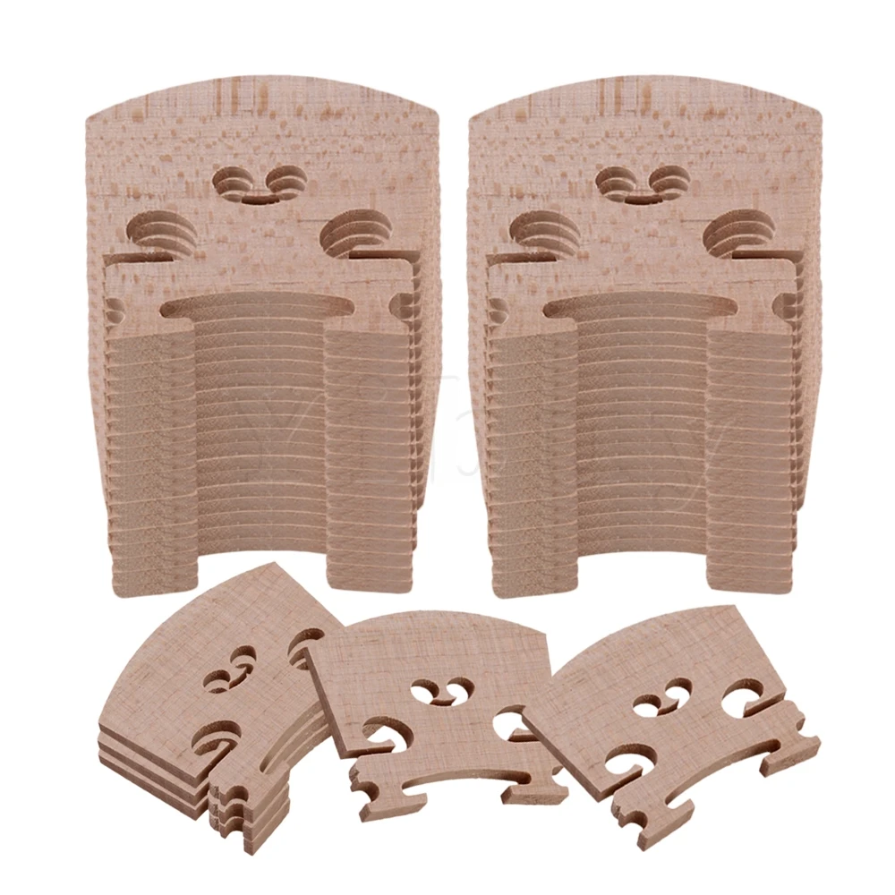 US $10.00 Yibuy Burlywood Maple Burlywood Violin Bridge for 44 Full Size Pack of 60