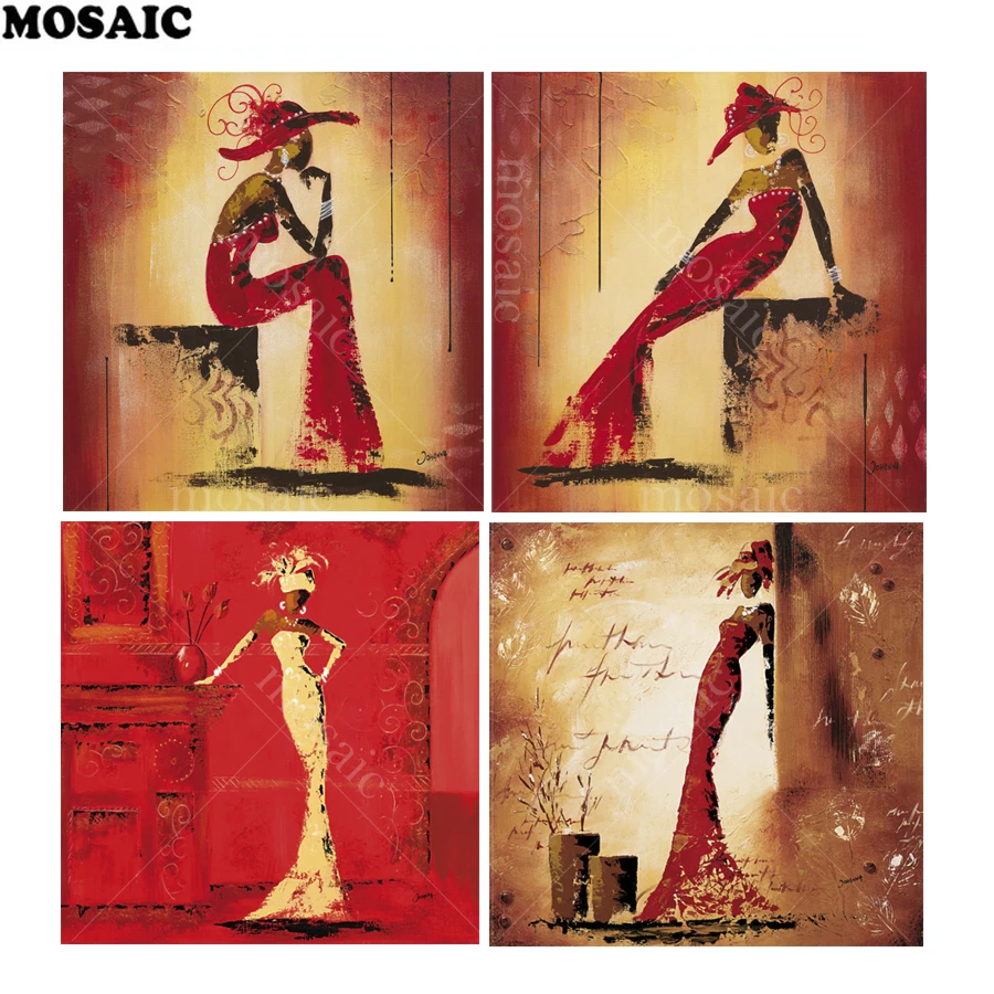 

New 5D Diy Diamond Painting Cross Stitch abstract Abstract woman Full Diamond Mosaic Embroidery Patchwork Needlework E353