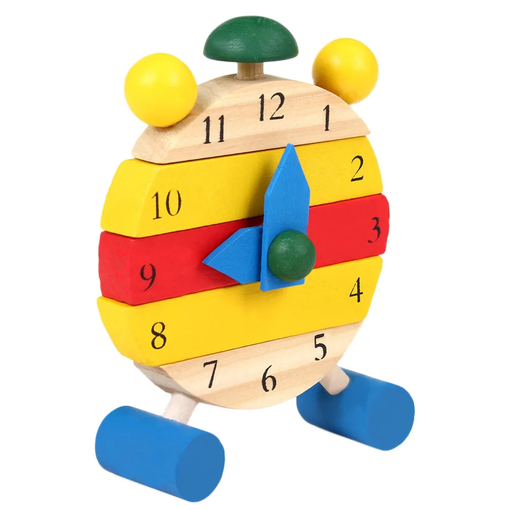 1 Set Baby Wooden Montessori Educational Color Digital Cognitive Learning DIY Clock font b Toys b