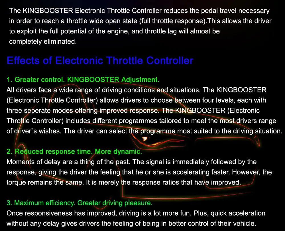 3 car DIY accessories smart pedal commander tuning box electronic throttle controller accelerator speed control module