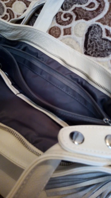 Fashion Soft Real Genuine Leather Tassel Women Handbag Elegant Ladies Hobo Shoulder Bag Messenger Purse Satchel White photo review
