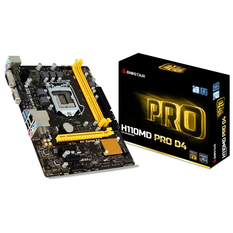 Материнская плата для Biostar H110MD PRO D4 DDR4 новая оригинальная материнская H110 LGA 1151 с